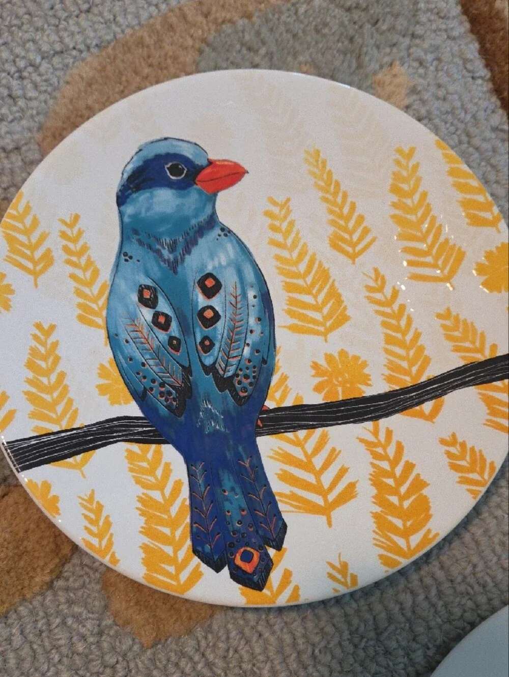 Pier 1 Set Of 2 Trooical Bird 9 Inch Plates